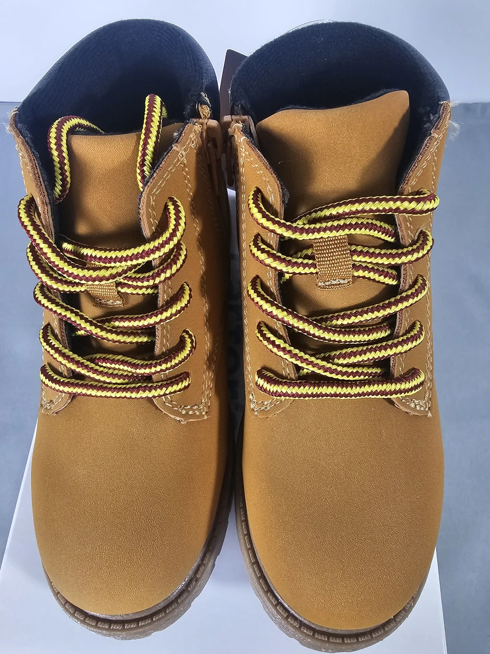 NEW Carter's Toddler Boys Tan Lace-Up Work/Classic Hiking Style Boots Size 12